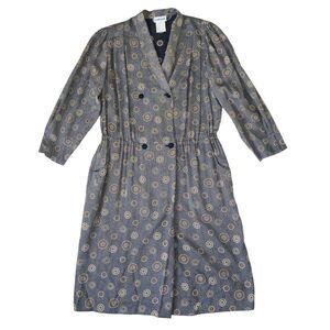 Vintage Steilmann Classic Dress Plus Size US 14 Sheath Elegant Medallions